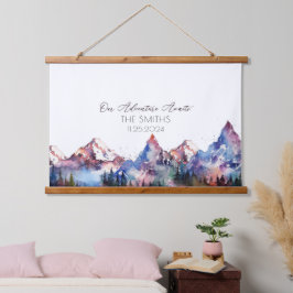 ドパミンマウンテン結婚オルタナティブのゲストブック 吊り下げ型タペストリー