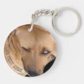 ドパーソナライズされたッグ顔 キーホルダー (裏面)