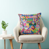 ドパ鮮やかミンデコーインスパイアル幾何クッション クッション (椅子)