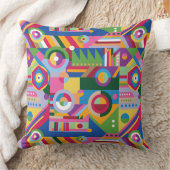 ドパ鮮やかミンデコーインスパイアル幾何クッション クッション (ブランケット)
