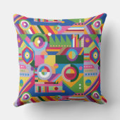 ドパ鮮やかミンデコーインスパイアル幾何クッション クッション (裏面)