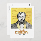 ドビュッシー ポストカード (正面/裏面)
