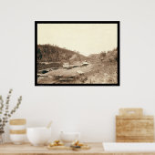 ドビンズミルズ&スモークスタックブラックヒルズSD 1890 ポスター (キッチン)