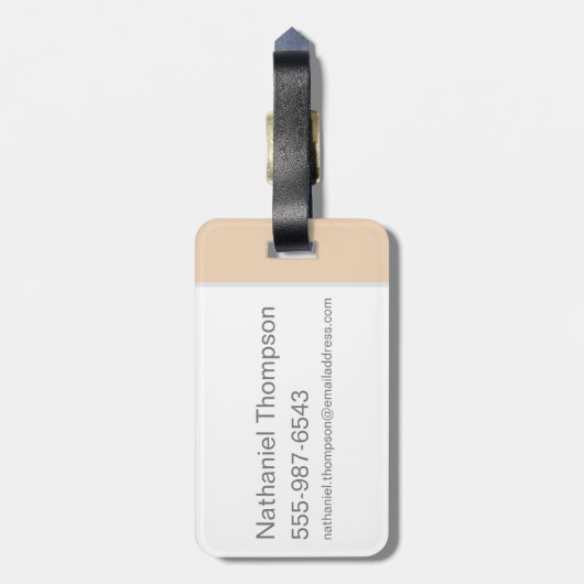 ドビーのマンガのキャラクタの芸術 ラゲッジタグ (裏面縦)