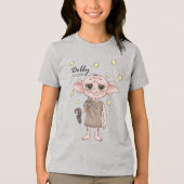 ドビーの水彩キャラクターアート トライブレンドTシャツ (正面)