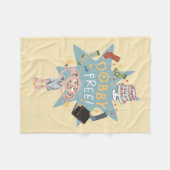 ドビーは自由だ！ フリースブランケット (正面(横))