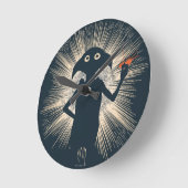 ドビーキャスティング魔法 ラウンド壁時計 (傾斜)