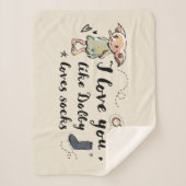 ドビー・ラブズ・ソックスが好き シェルパブランケット (正面)