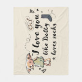 ドビー・ラブズ・ソックスが好き フリースブランケット (正面)