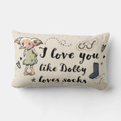 ドビー・ラブズ・ソックスが好き ランバークッション (裏面)