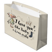 ドビー・ラブズ・ソックスが好き ラージペーパーバッグ (裏面アングル)