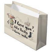 ドビー・ラブズ・ソックスが好き ラージペーパーバッグ (正面アングル)