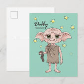 ドビー 水彩 キャラクター アート ポストカード (正面/裏面)