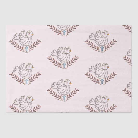 ドブクロスフェイスバプテスマ《キリスト教》洗礼式や命名式 薄葉紙 (正面)