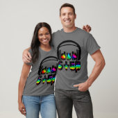 ドブステップヘッドフォン Tシャツ (ユニセックス)