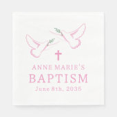ドブピンクの女の子のバプテスマ スタンダードランチョンナプキン (正面)