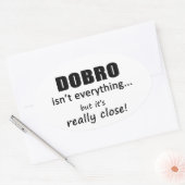 ドブロは全てではない 楕円形シール (封筒)