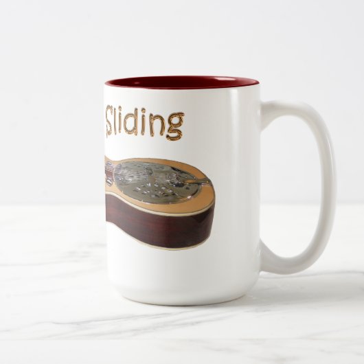 ドブロ・ギターのマグ ツートーンマグカップ (右)