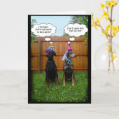 ドベおもしろいルマン誕生祝い カード (黄色い花)