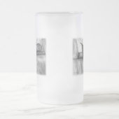 ドベルマンが車に乗る フロストグラスビールジョッキ (中央)