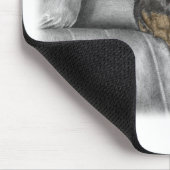 ドベルマンが車に乗る マウスパッド (コーナー)