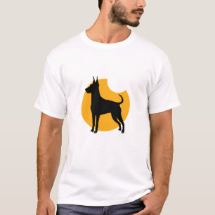 ドベルマンのシルエット Tシャツ