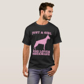 ドベルマンを愛する女の子 Tシャツ (正面フル)