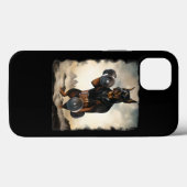ドベルマンドッグの筋肉トレーニング重量挙げ杜氏 Case-Mate iPhoneケース (裏面 (横))