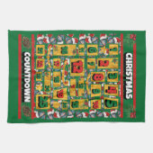 ドベルマンドッグカウントダウンクリスマスアドベントカレンダー キッチンタオル (横)