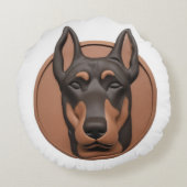 ドベルマンドッグ3D インスパイア ラウンドクッション (裏面)