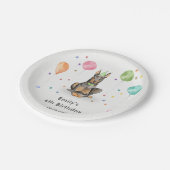 ドベルマンパピードッグ子供の誕生日パーティー ペーパープレート (アングル)