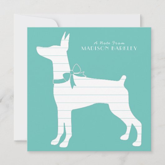 ドベルマンピンシャードッグパピードーベルマン(犬) サンキューカード (正面)