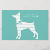 ドベルマンピンシャードッグパピードーベルマン（犬） 便箋 (正面)