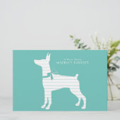 ドベルマンピンシャードッグパピードーベルマン（犬） 便箋 (スタンド正面)