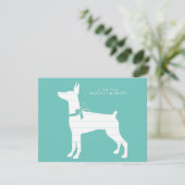 ドベルマンピンシャードッグパピー サンキューカード (スタンド正面)