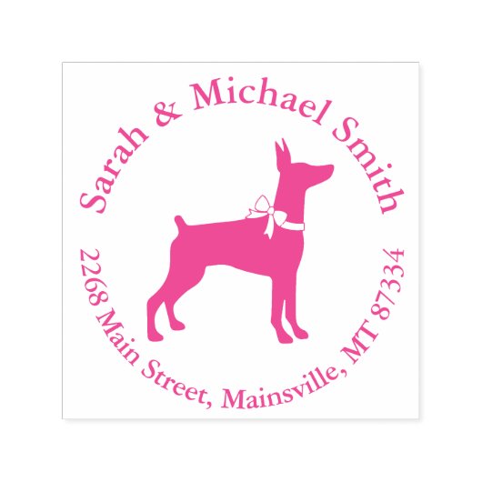 ドベルマンピンシャードッグベビーシャワーパピードーベルマン(犬) セルフインキングスタンプ (デザイン)