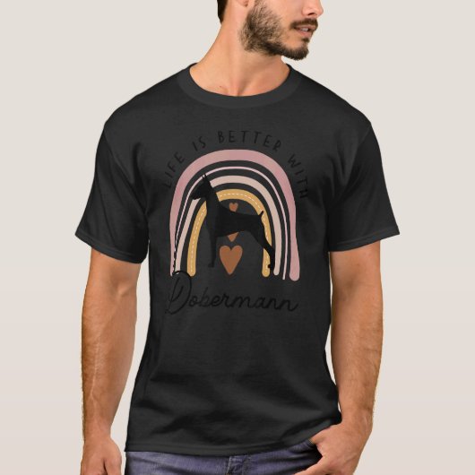 ドベルマンレインボードッグママ Tシャツ (正面)