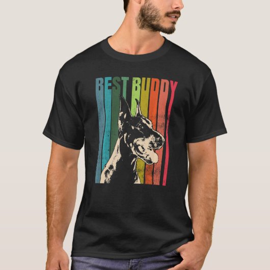 ドベルマン犬の品種 Tシャツ (正面)