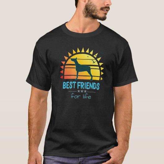 ドベルマン犬の品種 Tシャツ (正面)