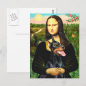ドベルマン1 – モナリザ ポストカード (正面/裏面)