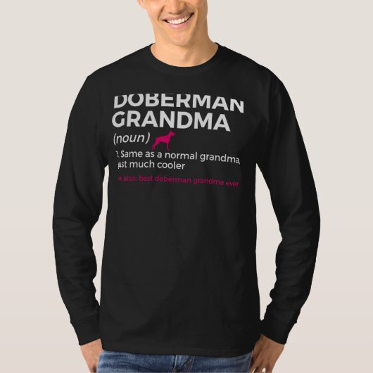 ドベ最高のルマン祖母の定義ドベおもしろいーム Tシャツ (正面)