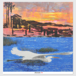 ドホスナックは夜明け、雪のように白いエグレ シール