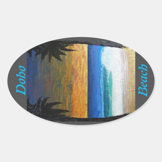 ドホビーチ 楕円形シール (正面)