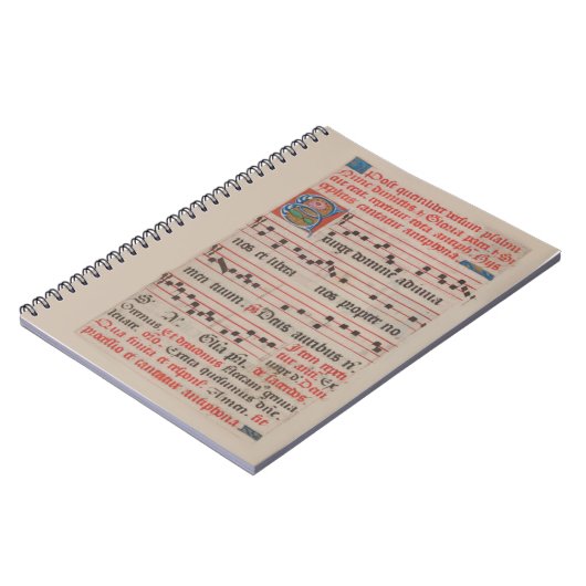 ドミニアンチ・フォン中世の音楽の原稿をサージ ノートブック (左側)