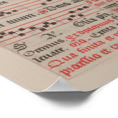 ドミニアンチ・フォン中世の音楽の原稿をサージ ポスター (角)