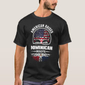 ドミニカのルーツを持つアメリカ人ドミニカ共和国D Tシャツ (正面)