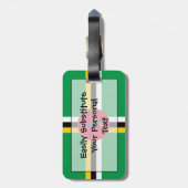 ドミニカの個人簡単IDのフラグ ラゲッジタグ (裏面縦)