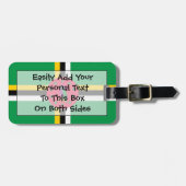 ドミニカの個人簡単IDのフラグ ラゲッジタグ (正面横)