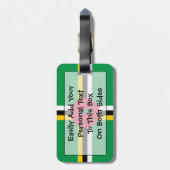 ドミニカの個人簡単IDのフラグ ラゲッジタグ (裏面縦)