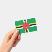 ドミニカの国旗 バッジ (手持ち)